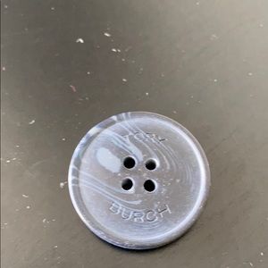 Tory Burch Large Resin Black Marble Button